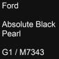 Preview: Ford, Absolute Black Pearl, G1 / M7343.